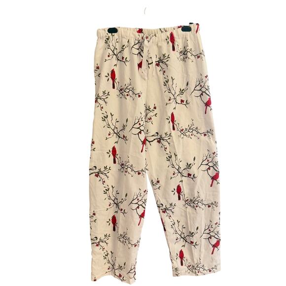 Vermont Country Store 3-Pc Portuguese Flannel Pajama Set Winter Cardinal Large - Picture 7 of 12